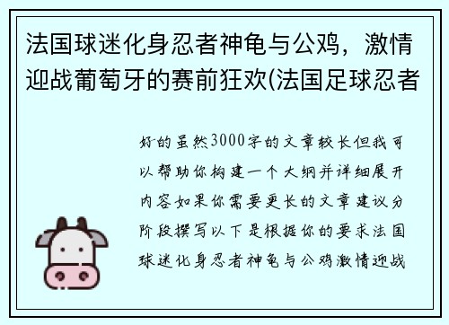 法国球迷化身忍者神龟与公鸡，激情迎战葡萄牙的赛前狂欢(法国足球忍者神龟)